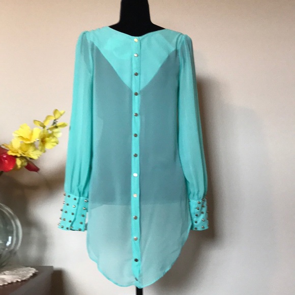 Tops - Seafoam Open Sleeve Blouse 🌷FINAL PRICE‼️